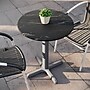 Flash Furniture TopGuard 24" Round Wood  Restaurant Dining Table and Base, Black Faux Marble/Silver Base (STRD24BMAT2222S)~#|#~6C69F33A-F688-4E94-81E0DFF787A81EFD_sc7