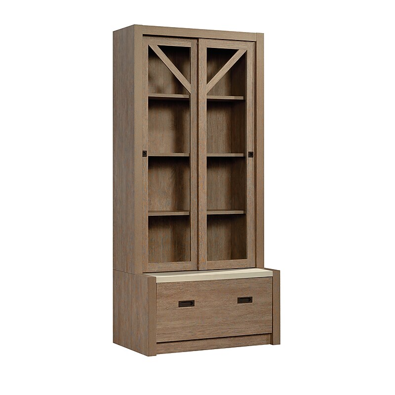 Sauder Dixon City 72"H 4-Shelf Bookcase, Brushed Oak (432891) image 1