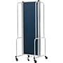 National Public Seating Robo Series 3-Panel Folding Mobile Room Divider, 72"H x 72"W, Blue Fabric (RDG6-3PT04)~#|#~6C773394-E30F-4603-AB9A18B97E99B82D_sc7