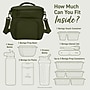 bentgo Prep Deluxe Insulated Multimeal Bag, 5-Compartment, Olive Green (BGPRPBAG-OG)~#|#~6C77DCD3-C630-4AC9-8E28BDD552323B5E_sc7