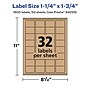 Avery Laser/Inkjet Rectangle Multipurpose Labels, 1.25" x 1.75", Kraft Brown, 1600 Labels/Box ( 94226)~#|#~6C7BF188-D289-4F79-8E2454205B2E8C73_sc7