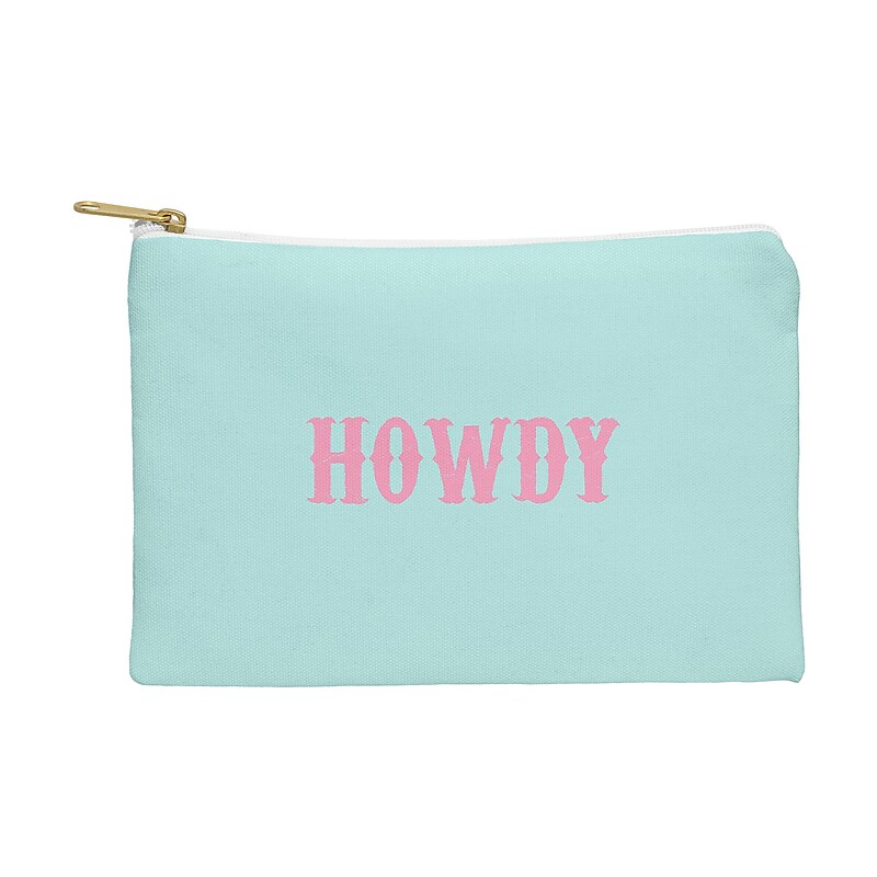 DENY Designs HOWDY 8.5" Polyester Travel Pouch, Water Resistant, Multicolored (85473-WPOFSM) image 1