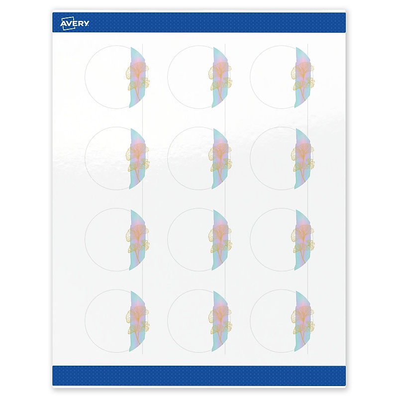 Avery Laser/Inkjet Circle Multipurpose Labels, 2" Dia., White, 120/Pack (S00-EVF) image 1