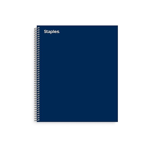 Staples Premium 5Subject Notebook, 8.5" x 11", College Ruled, 200
