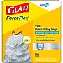 CloroxPro Glad ForceFlex 13 Gallon Tall Kitchen Trash Bag, 23.75" x 24.88", Low Density, .72 mil, Gray, 100/Box (70427)~#|#~6C83B93D-303E-47F6-A9FEACBAB3739D1B_sc7