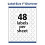 Avery Laser/Inkjet Round Multipurpose Labels, 1" Dia, Glossy White, 1200 Labels/Pack (94500)~#|#~6C849D02-22C2-48A1-B30D8078AB29728D_sc7