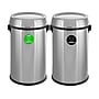 Alpine Industries Stainless Steel Indoor Compost and Trash Can with Swivel Lid, 34 Gallon, Silver, 2/Pack (ALP470-65L-1-CO-T)~#|#~6C86BB3D-C4A0-4190-978BBAB7DA8B0D23_sc7