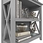 Bush Furniture Key West 30"H 2-Shelf Bookcase with Adjustable Shelf, Cape Cod Gray (KWB124CG-03)~#|#~6C86CFA2-A0B8-4C46-8CF9FEBC32A6DE24_sc7