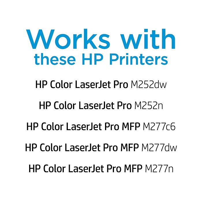 HP 201X Black/Cyan/Magenta/Yellow High Yield Toner Cartridge, 4