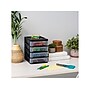 Iris 4-Drawer Desktop Unit, Black/Clear (586015)~#|#~6C8CCFAF-FD34-4B71-88F083FE3E7598F1_sc7