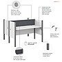 Bush Business Furniture Pro-Biz 42.8"H x 62.52"W 2 Person Back to Back Cubicle Panel Workstation, White (100870CG-17)~#|#~6C955899-9A6D-4E66-BB0AD3773E1F1EEC_sc7