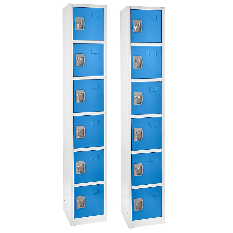 AdirOffice 72'' 6-Tier Blue Storage Locker, 2/Pack (629-206-BLU-2PK) image 1