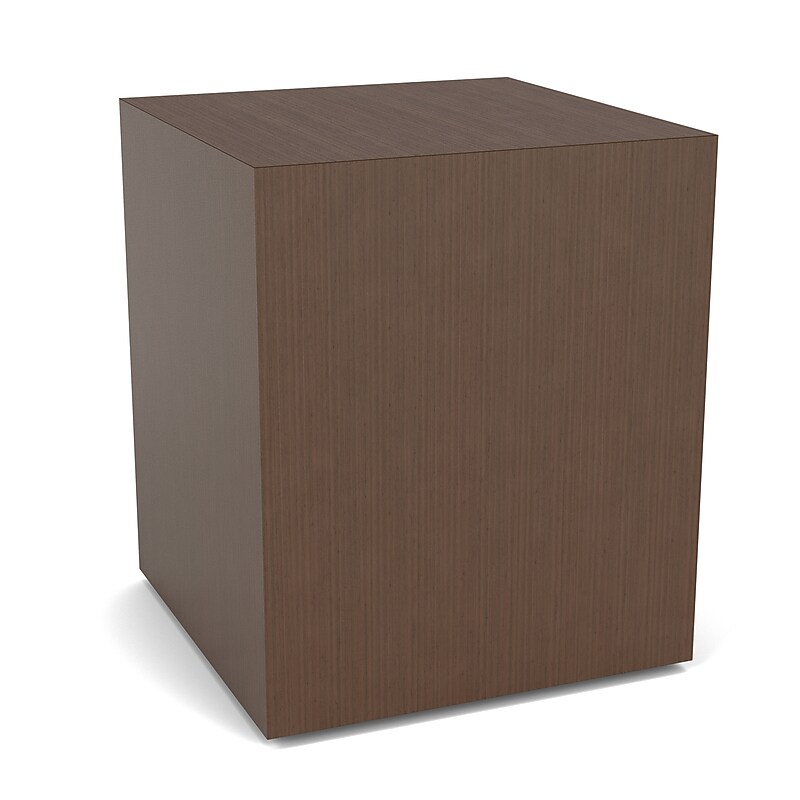 Lesro Mystic Lounge 17"W x 17"D Laminate End Table, Riftwood Walnut (ML6320.TRW.DRW) image 1