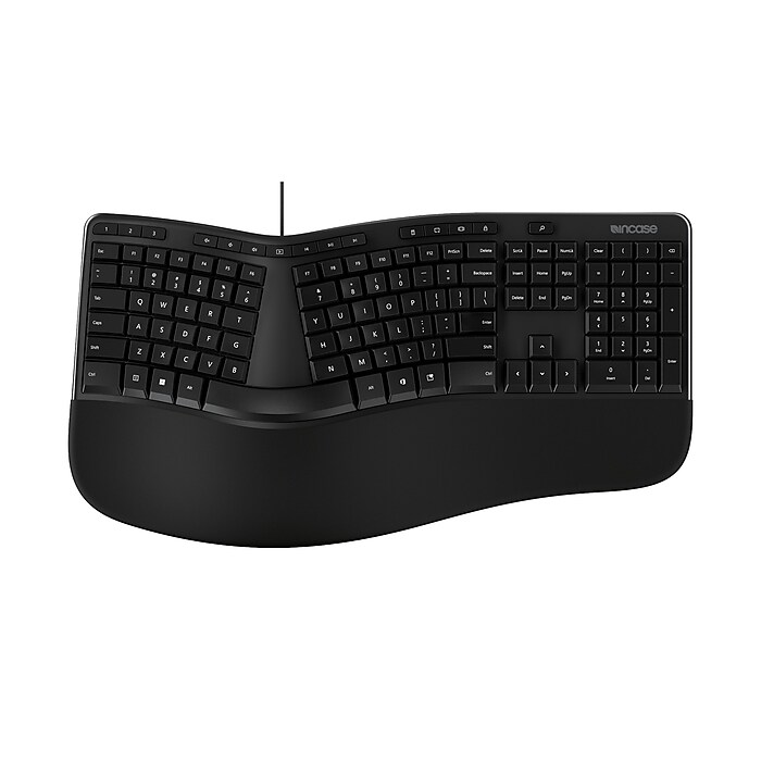 Incase Designed by Microsoft Wired Ergonomic Keyboard, Black (LXM