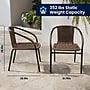 Flash Furniture Lila 28'' Round Table with 2 Rattan Stack Chairs, Dark Brown (TLH087RD037BN2)~#|#~6C9E0157-19B6-42D5-B60C99AF221FCBB3_sc7