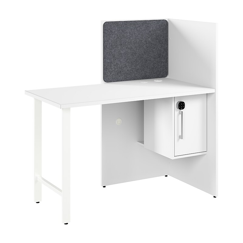 Bush Business Furniture Hustle 48"W Cubicle Workstation, White (HUCB248WH) image 1