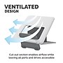 Fellowes Breyta Collection 9.25" x 10.55" Adjustable Plastic Laptop Stands, White (100098501)~#|#~6CA67AA2-9C2B-4F58-B38F67FC26EC2D0F_sc7