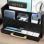 Mind Reader 5-Compartment Wood Desk Organizer, Black (VERTORG-BLK)~#|#~6CA9CC0F-C3D0-4833-9AB2701F3F384901_sc7