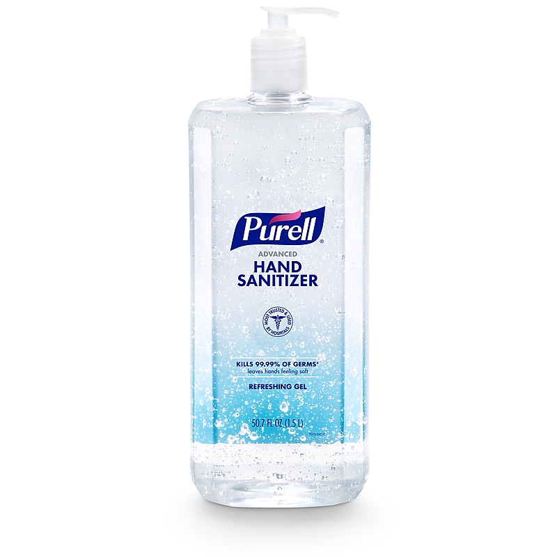 PURELL Advanced 70% Alcohol Gel Hand Sanitizer, Clean Scent, 1.5 L (5015-04) image 1