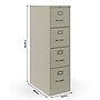 Staples Commercial 4-Drawer Vertical File Cabinet, Letter Size, Lockable, 51.97"H x 14.9"W x 26.5"D, Putty (59597/25410)~#|#~6CAC47A8-FA33-4598-BD5864099F201217_sc7