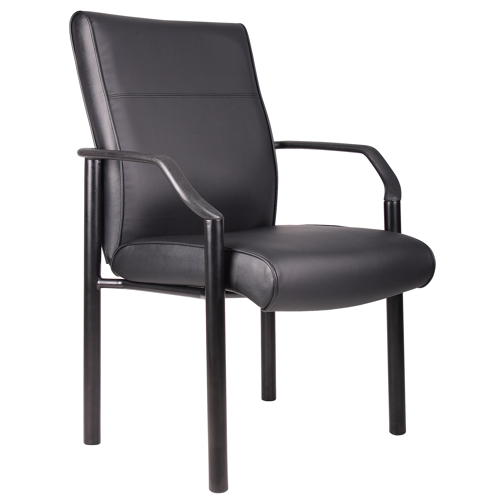 Boss Leather Guest Chair, Black (B689) Sansujyuku sansujyuku.com