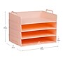Mind Reader Plastic Side Loading Stackable Letter Tray, Letter Size, Pink, 4 Pieces (DANSTACK4-PNK)~#|#~6CBB5BB6-96B9-4421-B2908540F7F7B4FC_sc7