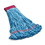 Coastwide Professional™ Looped-End Wet Mop Head, Large, Recycled Blend, 5" Headband, Blue (CW57750)~#|#~6CBBDA4F-03E5-4EA0-A816B650F7B1A36C_sc7