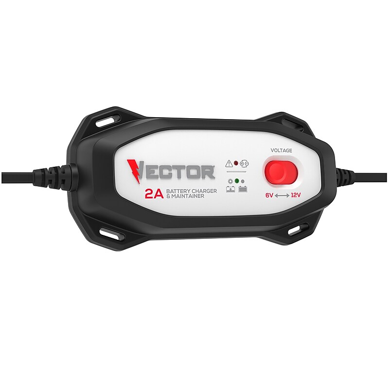 Vector 2-Amp Automatic Battery Charger/Maintainer with 6-Volt/12-Volt Selector (VECBC2) image 1