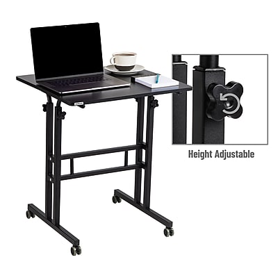 Mind Reader Mobile Adjustable Sit/Stand Desk - Thumbnail 3