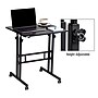 Mind Reader 27.5"- 39" Mobile Adjustable Sit/Stand Desk, Black (SDROLLXL-BLK)~#|#~6CC796C3-6518-4596-9F483C1A00B48D54_sc7