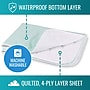 DMI Quilted Reusable Under Pad, 4-Ply, 28" x 36", White/Green (560-7058-0000)~#|#~6CCBBAB9-7C02-472F-A7FA3550C9F89155_sc7