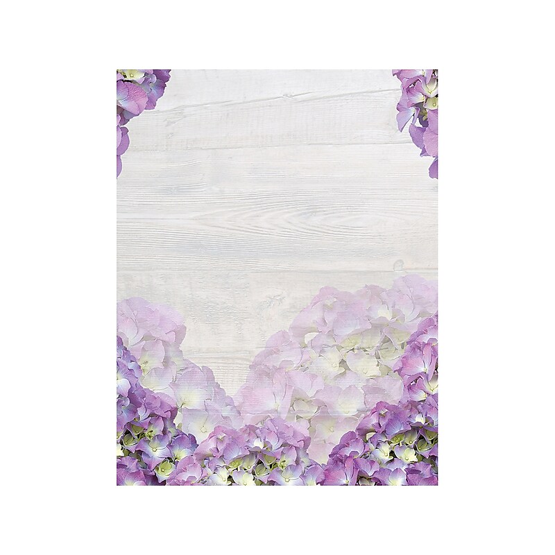 Great Papers Hydrangea Bouquet Letterhead, Multicolor, 50/Pack (2023068) image 1