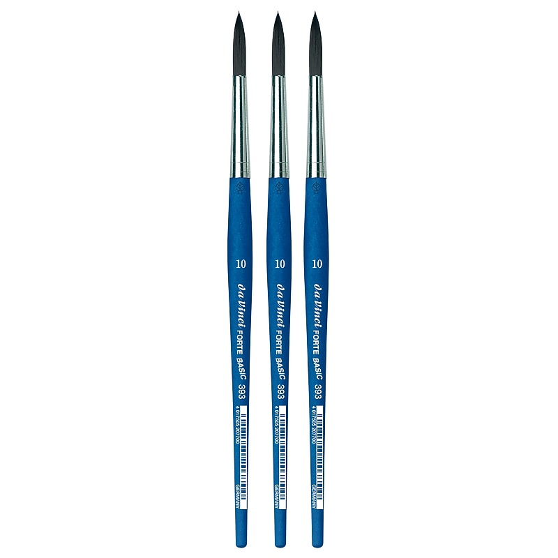 da Vinci FORTE BASIC Acrylic Synthetic Student Round Brush, 3 /Pack (DVXVA39310-3) image 1
