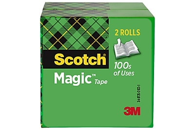 Scotch Transparent Tape, 3-Inch Core, 0.75 X 72 Yards, 2-Pack – Made In USA