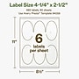 Avery Hemp Oval Laser/Inkjet Multipurpose Labels, 4-1/4" x 2-1/2", Off-White (480/Box)~#|#~6CD78F01-B7B8-414C-B62B9E592FD64409_sc7