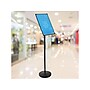 Azar Sign Holder, 11.25" x 46.5", Freestanding, Black, Plastic (300357-BLK)~#|#~6CD8D9E5-F778-4E2C-A64949AE46B5A990_sc7