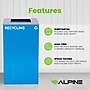 Alpine Industries Steel Recycling Bin, 29 Gallon, Blue (ALP4450-KIT-BLU-S-RE)~#|#~6CDE04E4-39A4-47DF-B4F0AA48DE0AE84A_sc7