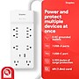 Staples TECH 8-Outlet 2-USB Port Surge Protector, 6', 2100 Joules, White (ST62775)~#|#~6CE1D904-AE10-4F4D-940D89302CA4CEC2_sc7
