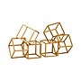 Mind Reader Geometric Cube Metal Book Ends, 6", Gold (BLOCKS2-GLD)~#|#~6CE37813-3ACC-4D2A-9CEDC29AD0DE41E5_sc7