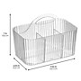 mDesign 4-Section Plastic Desktop Caddy Organizer with Handle, Plastic, Clear (26051) ~#|#~6CE3F545-40DF-41D3-ADC480F731C0732F_sc7
