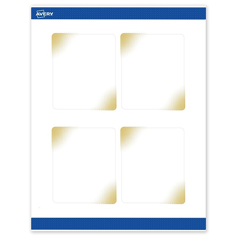 Avery Laser/Inkjet Rectangle Multipurpose Labels, 4" x 3-1/3", White, 40/Pack (S00EWD) image 1