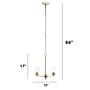 Lalia Home 3-Light 15" Classic Clear Glass and Metal Hanging LED Pendant Chandelier, Gold (LHP-3012-GL)~#|#~6CE733C7-6280-4015-8342886209CD0F53_sc7