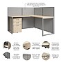 Bush Business Furniture Easy Office L Shaped Cubicle Desk with Drawers, Natural Elm (EOD360SNE-03K)~#|#~6CE97E8B-F223-4A1C-A926684B8EF49C70_sc7