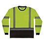 Ergodyne GloWear 8371BK High Visibility Long Sleeve Black Bottom T-Shirt, ANSI Type R Class 3, Lime, Medium (22293)~#|#~6CECE8EF-714E-40DD-813E24105EA183E8_sc7