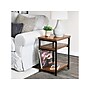 Household Essentials Jamestown 17.9"W x 17.5"D Laminate Side/End Table, 2 Shelves, Mid-Century Walnut/Black (8122-1)~#|#~6CEF0CFF-3B28-4A7A-991B4796FDE0DCF2_sc7