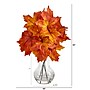 Nearly Natural 18" Autumn Maple Leaf Artificial Plant in Glass Planter (P1541-OG)~#|#~6CF09973-0937-4586-87ED3623A831F456_sc7