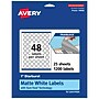 Avery TrueBlock Burst Multipurpose Labels, 1", White, 1200/Pack (94606)~#|#~6CF48CDF-7027-4ACD-AC7B694DE2E427B6_sc7