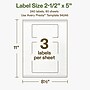 Avery Hemp Rectangle Laser/Inkjet Multipurpose Labels, 2-1/2" x 5", Off-White (240/Box)~#|#~6D01F2A6-7D64-4E29-985223C62FF8D289_sc7