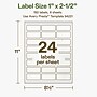 Avery Hemp Rectangle Laser/Inkjet Multipurpose Labels, 1" x 2-1/2", Off-White (192/Pack)~#|#~6D09CA97-36F5-4928-917DA32A4DDE0936_sc7