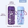 bentgo Plastic Water Bottle, 15 oz., Unicorn/Lavender Galaxy, 2/Pack (BGKDWB2-1)~#|#~6D0A24A5-3CA2-4772-A0E841FC6663F417_sc7